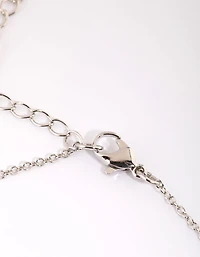 Silver Cubic Zirconia Tennis Anklet