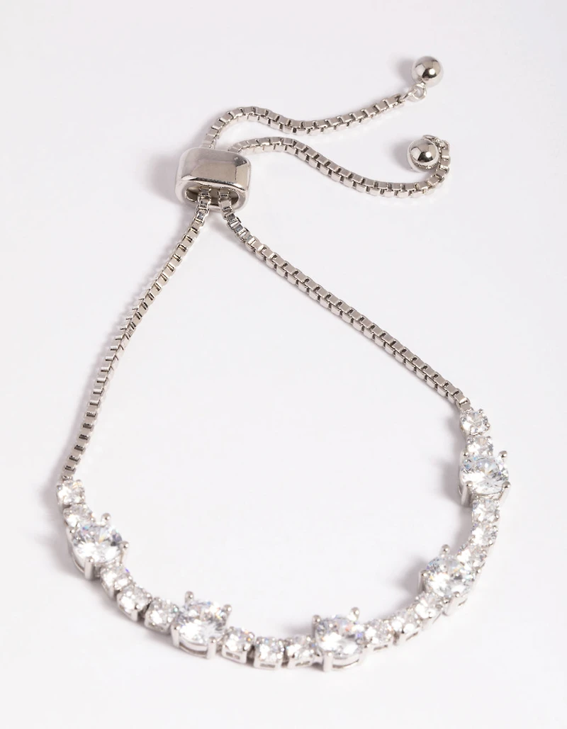 Silver Cubic Zirconia Tennis Bracelet