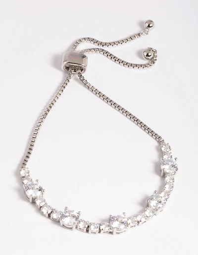 Silver Cubic Zirconia Tennis Bracelet