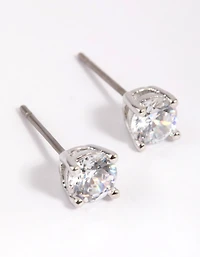 Silver Cubic Zirconia Stud Earrings