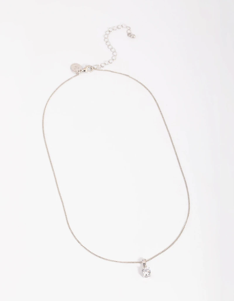 Silver Cubic Zirconia Necklace