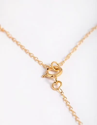 Gold Plated Sterling Silver Crystal Necklace