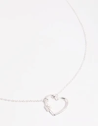 Sterling Silver Heart Pendant Necklace