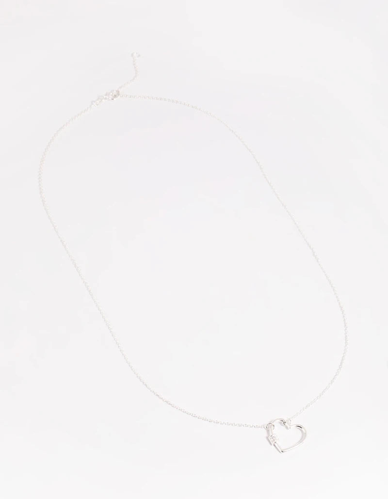 Sterling Silver Heart Pendant Necklace