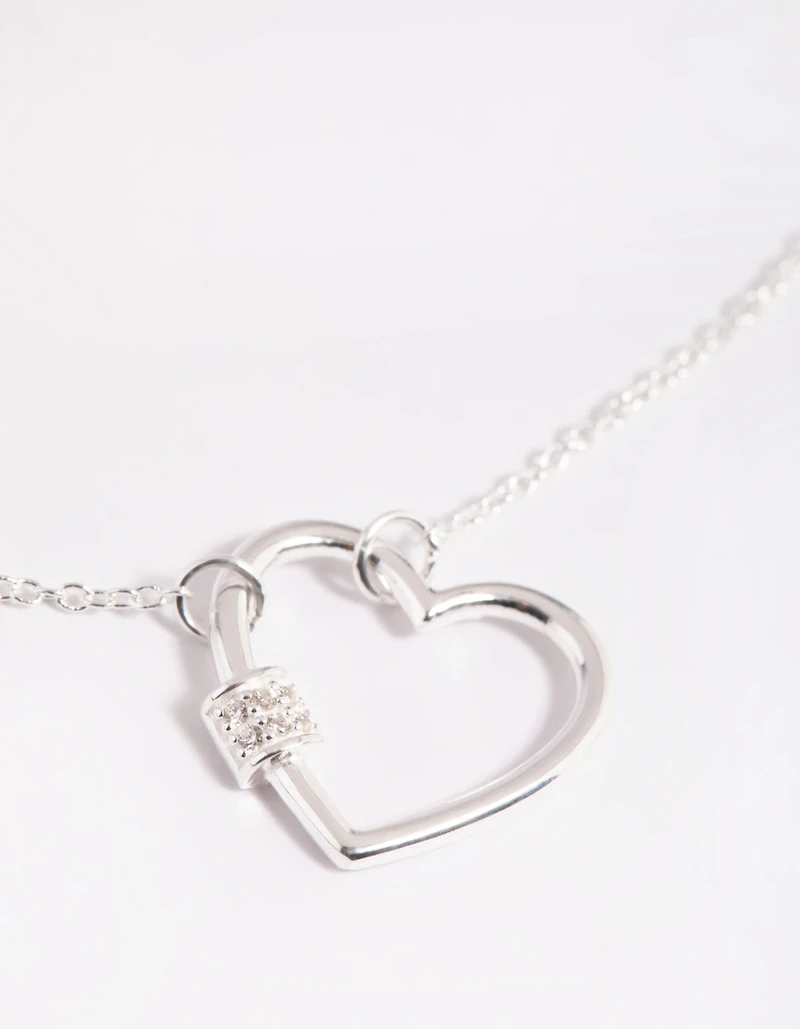 Sterling Silver Heart Pendant Necklace