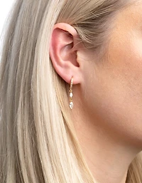 Gold Plated Dainty Huggie Hoop Earrings