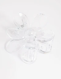 90s Clear Daisy Flower Claw Clip
