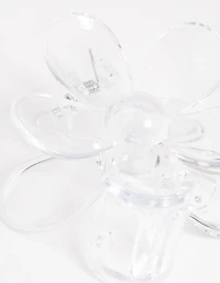 90s Clear Daisy Flower Claw Clip