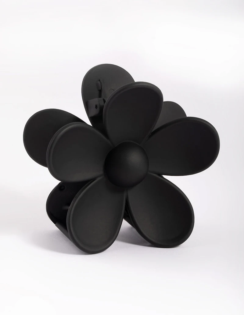 90s Black Daisy Flower Claw Clip