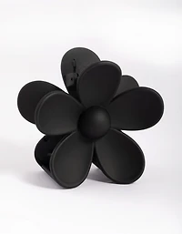 90s Black Daisy Flower Claw Clip
