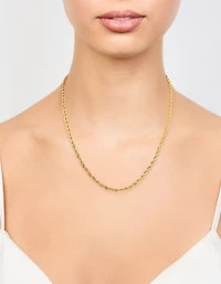 Waterproof Gold Plated Stainless Steel Twisted Chain Necklace