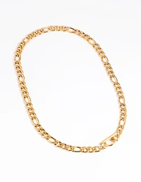Waterproof Gold Plated Stainless Steel Fob Chain Necklace
