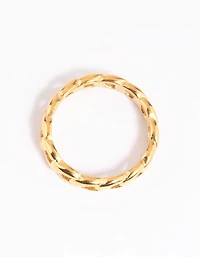 Waterproof Gold Plated Stainless Steel Chain Ring