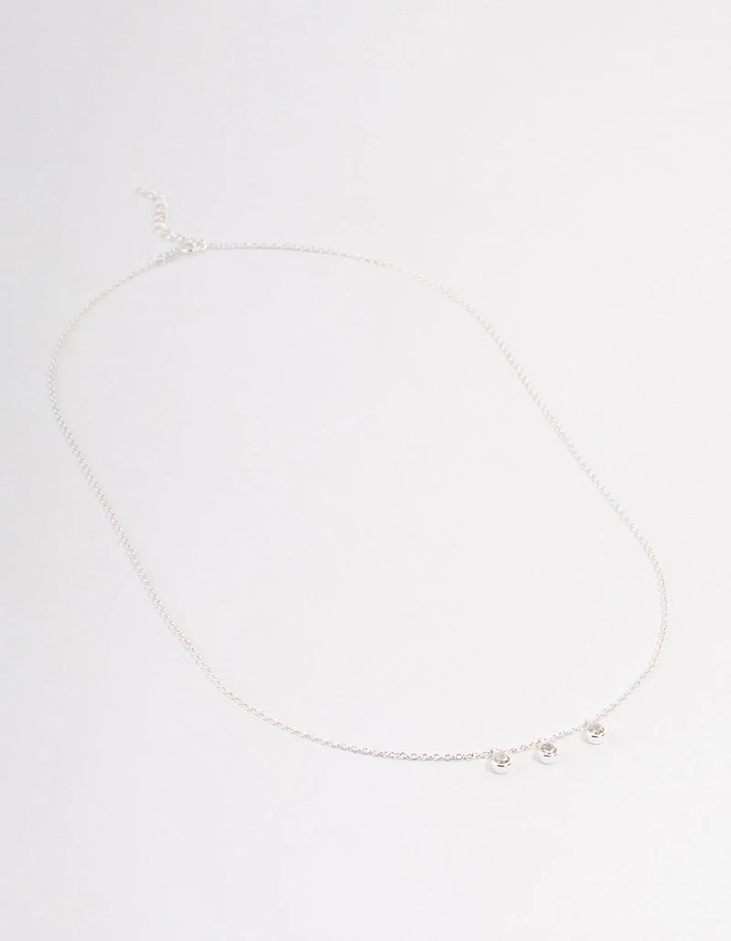 Sterling Silver Cubic Zirconia Necklace