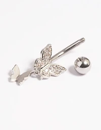 Surgical Steel Butterfly Belly Bar