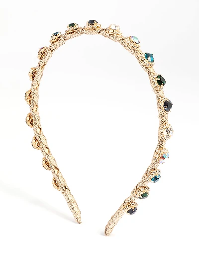 Thread Wrapped Diamante Headband