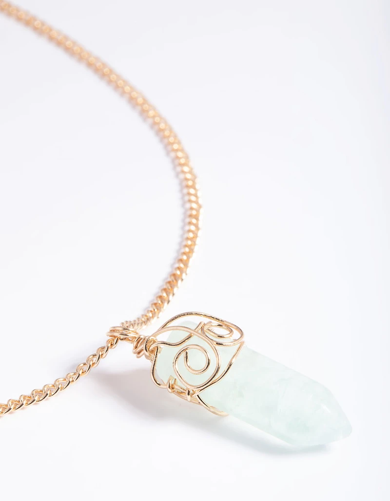 Green Fluorite Shard Necklace