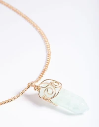 Green Fluorite Shard Necklace