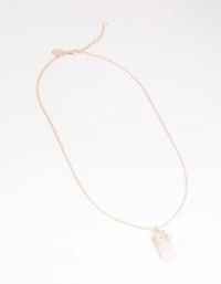 Rose Quartz Shard Necklace