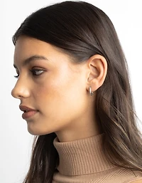 Surgical Steel Rectangular Hoop Earrings