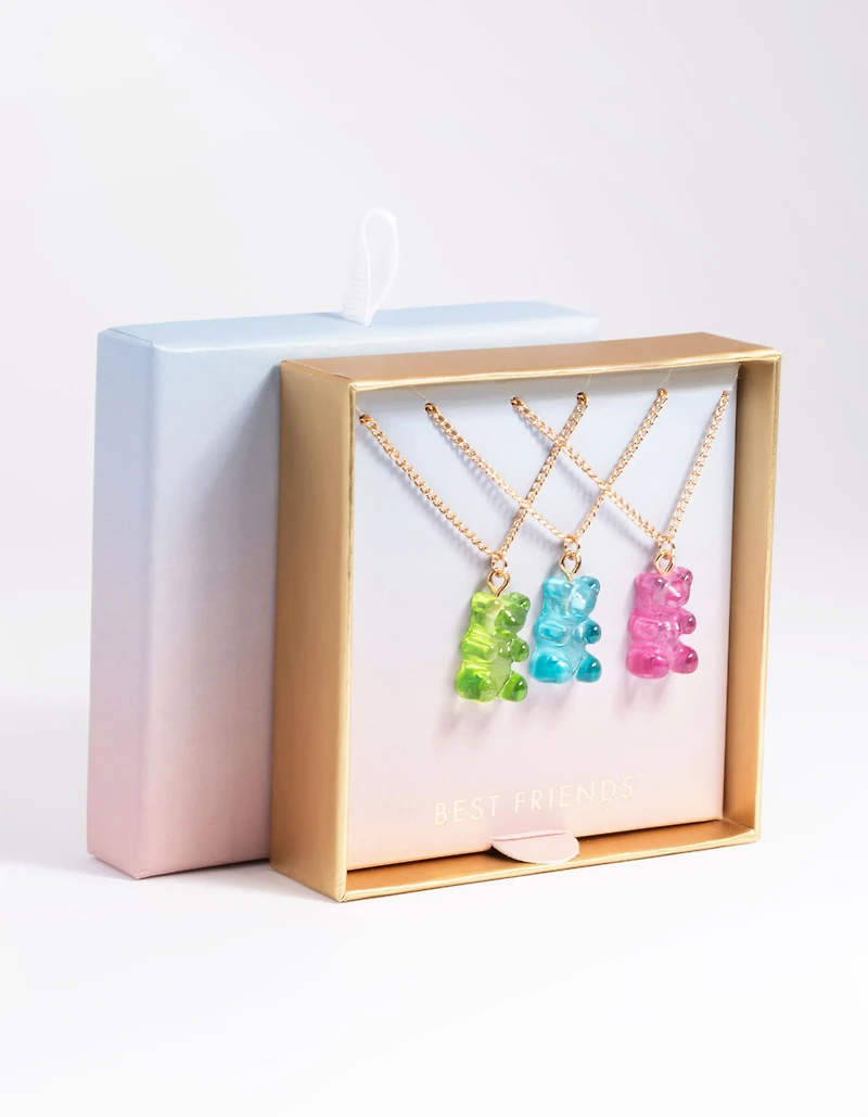 Acrylic Gummy Bear Necklace Pack