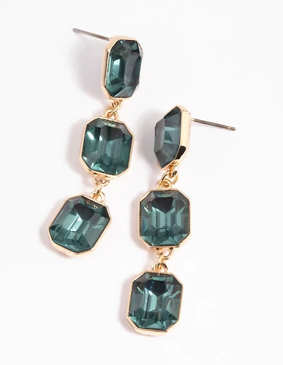 Emerald Green Drop Earrings