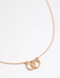 Gold Interlocked Heart Necklace