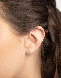 Boucles d’oreilles en queue de dauphin en argent sterling Opal