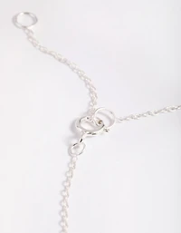 Sterling Silver Cubic Zirconia Butterfly Chain Bracelet