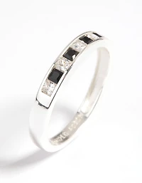 Sterling Silver Cubic Zirconia Band Ring