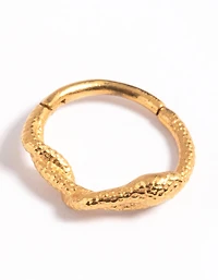 Gold Plated Surgical Steel Snake Clicker Ring