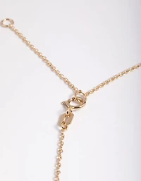 Gold Plated Sterling Silver Cubic Zirconia Heart Necklace