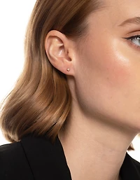 Gold Plated Sterling Silver Star Stud Earrings
