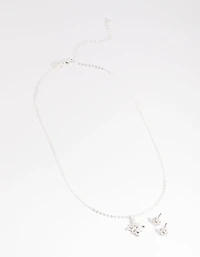 Pretty Flower Necklace & Earrings Set