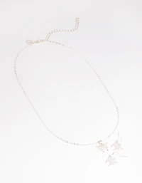 Diamante Pave Butterfly Necklace & Earrings Set