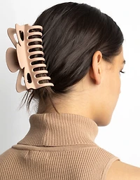 Neutral Large Triangular Claw Clip