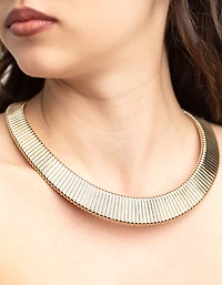 Gold Snake Chain Statement Necklace