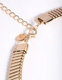 Gold Snake Chain Statement Necklace