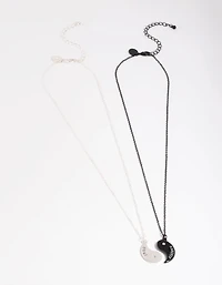 Mixed Metal Yin & Yang Necklace Pack