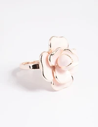 Rose Gold Blush Flower Ring