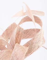 Sinamay Looped Bow Feather Fascinator