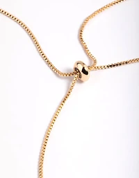 Diamond Simulant Gold Baguette Earrings & Necklace