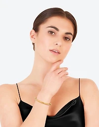 Waterproof Gold Plated Stainless Steel Statement Round Bangle