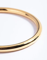 Waterproof Gold Plated Stainless Steel Statement Round Bangle