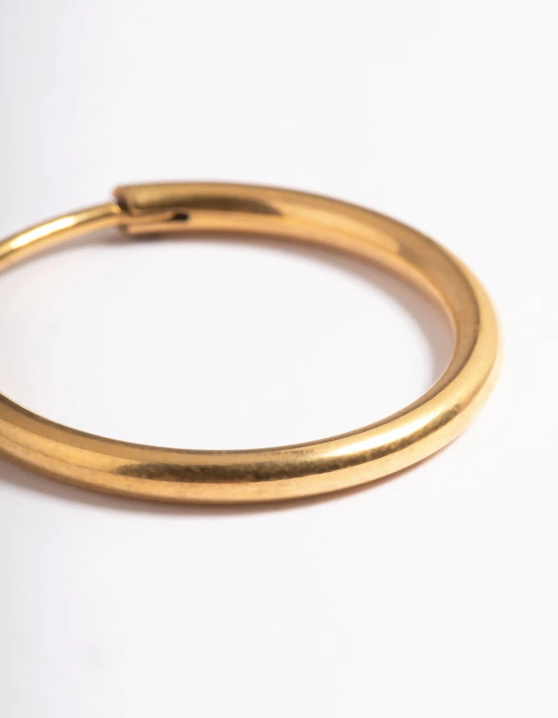 Gold Plated Surgical Steel Thin 18mm Hoop Earrings