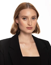 Gold Plated Sterling Silver Cubic Zirconia Marquise Trio Necklace