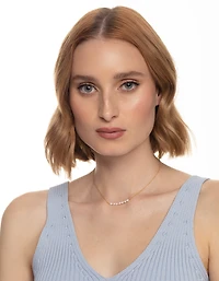 Gold Plated Sterling Silver Freshwater Pearl Row Choker
