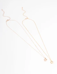 Mixed Metal Pearl Daisy Necklace Pack