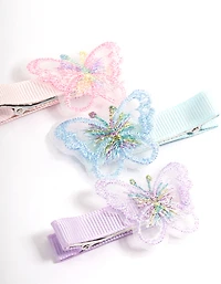 Kids Fabric Butterfly Clips Pack