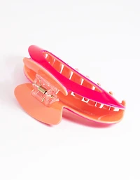 Two Tone Rounded Claw Clip